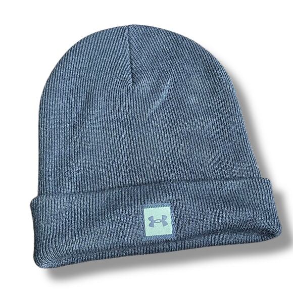 Under Armour UA Truckstop Beanie Knit Cap Ribbed Cuff Skull Hat 1356707 Gear - Picture 3 of 12